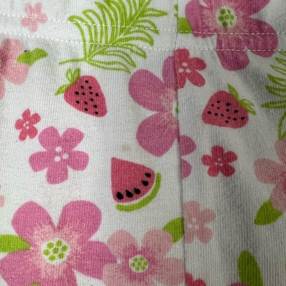 Disney Winnie The Pooh & Piglet Fruit AOP Watermelon Floral Strawberry Shorts - Picture 3 of 5